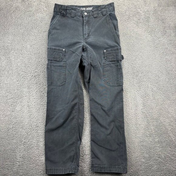 Duluth Trading Co Flex Fire Hose Cargo Pants Mens 32x32 Gray Work Utility - Picture 1 of 12